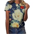 thumbnail image 1 of Camisas de Manga Larga para las Mujeres Suelto Ajuste Impreso Verano Sexy Cuello Redondo Superior, Poliéster Regular, 1 of 5