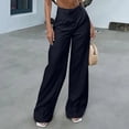 thumbnail image 2 of Kureaily Women's Casual High Waisted Tie Side Plicated Wide Leg Pants Women Summer Pants, 2 of 4