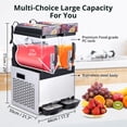 thumbnail image 4 of 700W Dual Tank Slushie Machine – 15L x 2, Commercial Stainless Steel, Self-Cleaning, High-Speed Frozen Drink Maker for Bar & Home, Black, 4 of 8