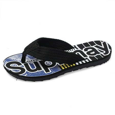 

Mens Sport Flip Flops Comfort Casual Thong Sandals Outdoor-black-X-Small