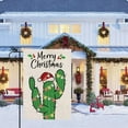 thumbnail image 5 of Merry Christmas Garden Flag Cactus Santa Hat Burlap Flag Outdoor Decoration Winter Xmas Yard Lawn Decor 12.5x18, 5 of 6