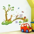 thumbnail image 3 of Pegatinas de pared con animales de la jungla, árbol, león, jirafa, elefante, dormitorio, niños, bebé, sala de estar, decoración de pared, 3 of 5