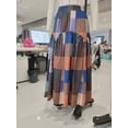 thumbnail image 5 of TinyCribz Women's Ruched Plaid Maxi Skirt High Waisted Floor Length Skirt XL, 5 of 10