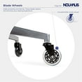 thumbnail image 4 of NOUHAUS Ergo3D Chaise de Bureau Ergonomique - Chaise de Bureau à Roulettes avec Accoudoirs 3D Réglables, Soutien Lombaire 3D et Roues à Lame - Chaise d'Ordinateur en Maille, Chaises de Jeu, Chaise Pivotante de Direction (Gris), 4 of 5