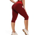 thumbnail image 2 of Vedolay High Waist Yoga Pants With Pockets Women's High Waisted Yoga Pants Stretch Sweatpants Casual Pants,Red L, 2 of 4