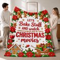 thumbnail image 3 of SPXUBZ Christmas Flannel Fleece Blanket, Soft Throw Blanket with Holiday Baking Pattern, Cozy Warm Blanket for Sofa Bed Bedroom Home Decor 80"x60", 3 of 5