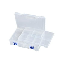 Ksopiavobs Tackle Box Fishing Tackle Box Organizer 2 Layer Clear Tackle Box Thicken Plastic Tacklebox for Snacks (1 Pack)