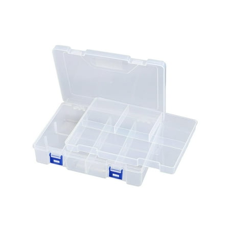 Holzlrgus Tackle Box Fishing Tackle Box Organizer 2 Layer Clear Tackle Box Thicken Plastic Tacklebox for Snacks (1 Pack)