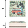 thumbnail image 3 of RYLABLUE Hawaii Summer Vacation Set of 4 Coaster for Drinks, Absorbent Ceramic Stone Coasters Cup Mat with Cork Base for Home Kitchen Room Coffee Table Bar Decor, 3 of 4