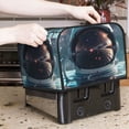thumbnail image 7 of Uemuo Astronaut Helmet Reflections Print Toaster Cover 4 Slice, Small Kitchen Appliance Covers, Toaster Oven Cover with Loop, Bread Machine Cover Dust Cover Protection, 7 of 7