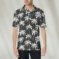 thumbnail image 2 of CCRFTGI Hawaiian Shirt for Men Golf Cotton Short Sleeve Polo Shirts Summer Dark Green Shirts for Men Vacation Palm Trees Printed Button Up Men's T-Shirts,Dark Green S, 2 of 5