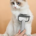 thumbnail image 2 of Moocorvic Pet Grooming Brush Double Sided Self Cleaning Slicker Brush Bath Brush for Dogs and Cats Pet Supplies, 2 of 7