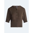 thumbnail image 6 of Scoop Women's and Women's Plus Ribbed Cardigan Sweater, Sizes XS-4X, 6 of 6