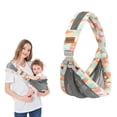 thumbnail image 1 of Huifen Portabebés ajustable de un hombro para bebé, ligero y transpirable, portabebés de malla transpirable, portabebés portátil para recién nacidos y niños de 6 a 40 libras (naranja), 1 of 5