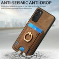 thumbnail image 6 of Wallet Case for Samsung Galaxy S20 FE with Detachable Card Holder, Rotation Ring Stand Case, Magnetic Vintage PU Leather Cover Compatible with MagSafe Shockproof Case for Galaxy S20 FE, Brown, 6 of 10