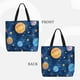 thumbnail image 2 of Balery Planets And Stars1 Bolsa de Mano para Mujeres con Cremallera, Bolsa de Gimnasio con Compartimentos, Bolsa para Laptop, Bolsa para Trabajo, 2 of 7