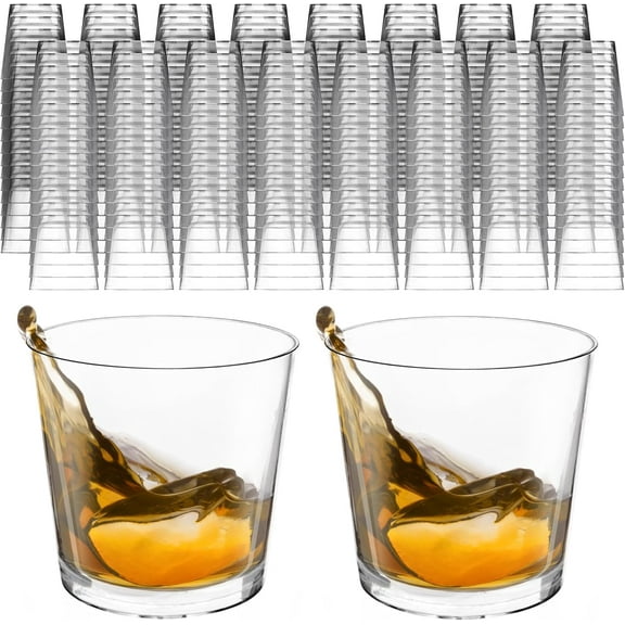 1 Oz Shot Glasses, 240 Hard Clear Plastic Shot Cup, Disposable Party Cups, Mini Cups Shot Glasses (240 Pack)