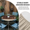 thumbnail image 5 of Vintage Coffee Time Fitted Tablecloth with Elastic Edged, Round Table Cloth for Dining Table, Farmhouse Desserts Beige Burlap Waterproof Oil Proof Table Cover for Indoor Outdoor 36"-44", 5 of 8