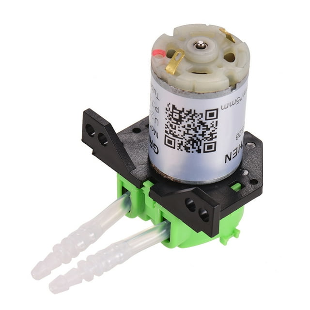 GROTHEN DC 24V Dosing Pump Peristaltic Pump Mini Water Liquid Pump Peristaltic Tube Head Self-Priming Function for Aquarium Lab Chemical Analysis Dosing Additives, L Style