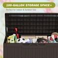 thumbnail image 5 of Homall 100-Gallon Outdoor Resin Deck Box for All-Weather Use Lockable Waterproof Storage Solution with Cushion Storage,Dark Brown, 5 of 7