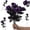 Dark Purple, variant on Gothic Series Dark Rose Artificial Flower Stems with Skull Head, 10 Pack Silk Halloween Rose Bouquet for Vase Decor, Haunted House Party Table Display - Dark Purple