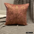 thumbnail image 2 of The HomeCentric Decorative Pillow Covers Rust & Gold 20"x20" (50x50 cm) Suede Foil, Grudge, Textured Cushion Covers For Sofa, Solid Modern Style - Rust Gilded Glamour, 2 of 10