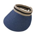thumbnail image 1 of Sun Hat Adjustable UV Protection Breathable Straw Weaving Visor Hat for Summer, 1 of 10