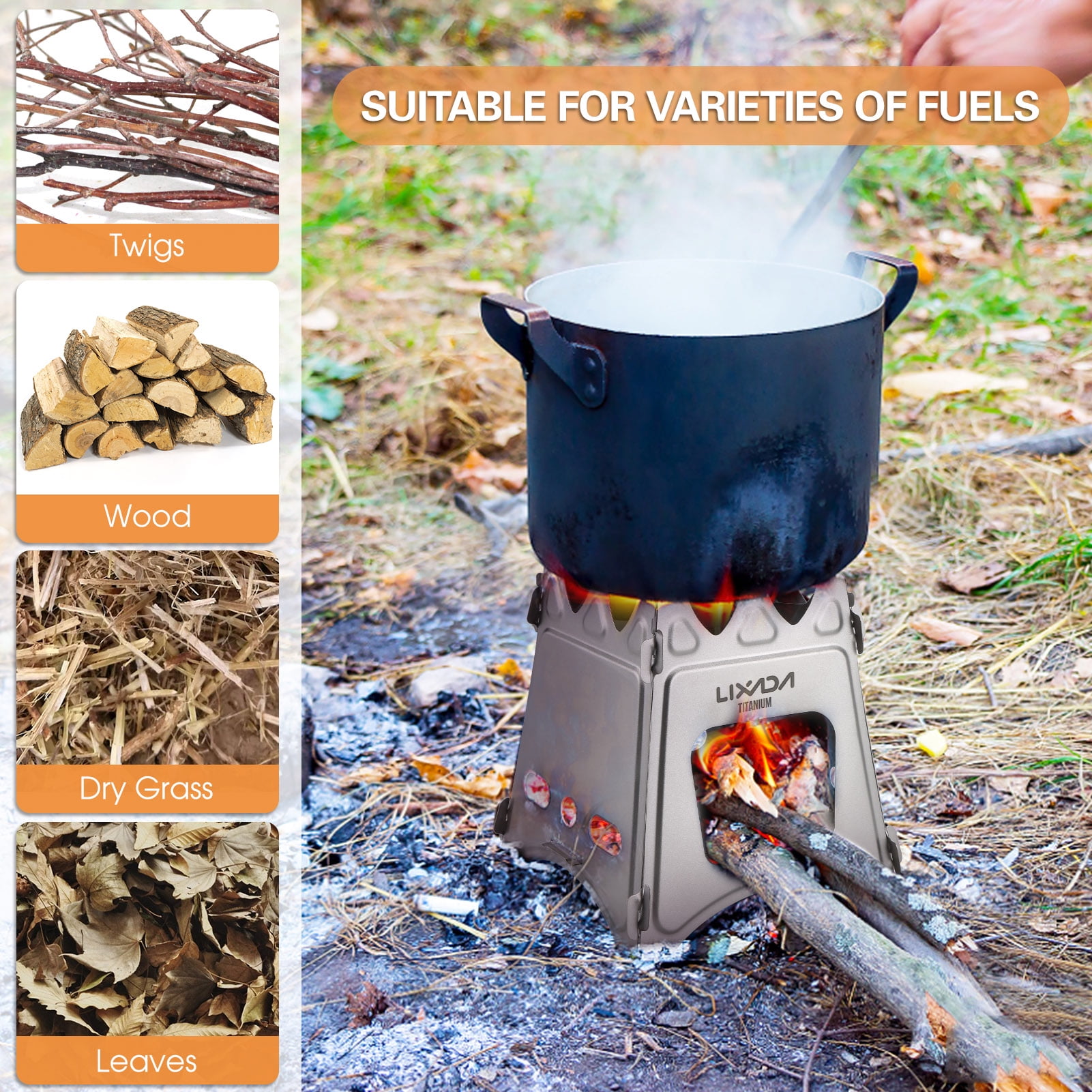 Stove,Wood Stove Picnic Stove With Pouch Stove Portable Wood Rookin With Pouch Stove Camp Stove Picnic Bbq And Rusuo L