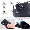 thumbnail image 3 of Liquid Silicone Case for iPhone 14 Pro Max - [Camera All-Round Protection] [Soft Microfiber Lining Anti-Scratch] 4 Layer Full Covered Shockproof Gel Rubber Phone Case Cover, 6.7", Black, 3 of 15