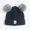Black, variant on Infant Baby Knitted Hat Winter Warm Bobble Crochet Cap Cute Cotton Ball Ski Hat Letter Knitted Beanies Hat Kid Headdress