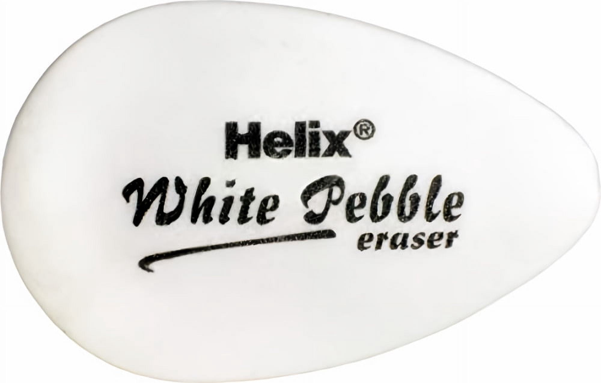 Helix Latex Free White Pebble Erasers (Pack of 12)