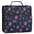 thumbnail image 5 of FORMRS Zipper Binder with Shoulder Strap 2-inch Ring 500 Sheet Capacity File Bag, Red and Blue Fireworks Pattern, 5 of 5