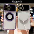 thumbnail image 3 of for iPhone 14 Pro Max Case Clear Magnetic [ Compatible with MagSafe ], Full Camera Protection Slim Thin Soft Plating Back Cover for iPhone 14 Pro Max Phone Case for Women Men - Purple, 3 of 6