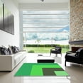 thumbnail image 7 of Ahgly Company Machine Washable Indoor Square Transitional Neon Green Area Rugs, 6' Square, 7 of 7