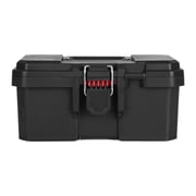 Hyper Tough 13-Inch Toolbox – Heavy-Duty Resin Storage with Padlock Compatibility & Foldable Handle
