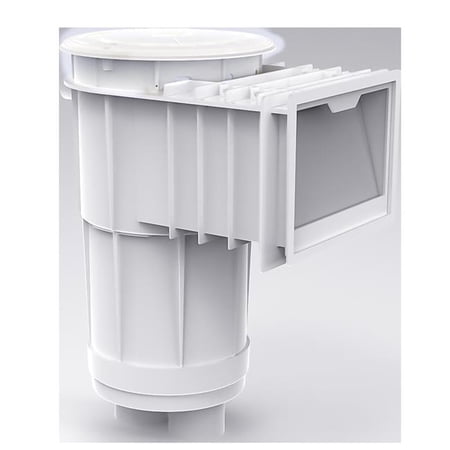 2 in. Auto Skim Concrete Square Lid, White