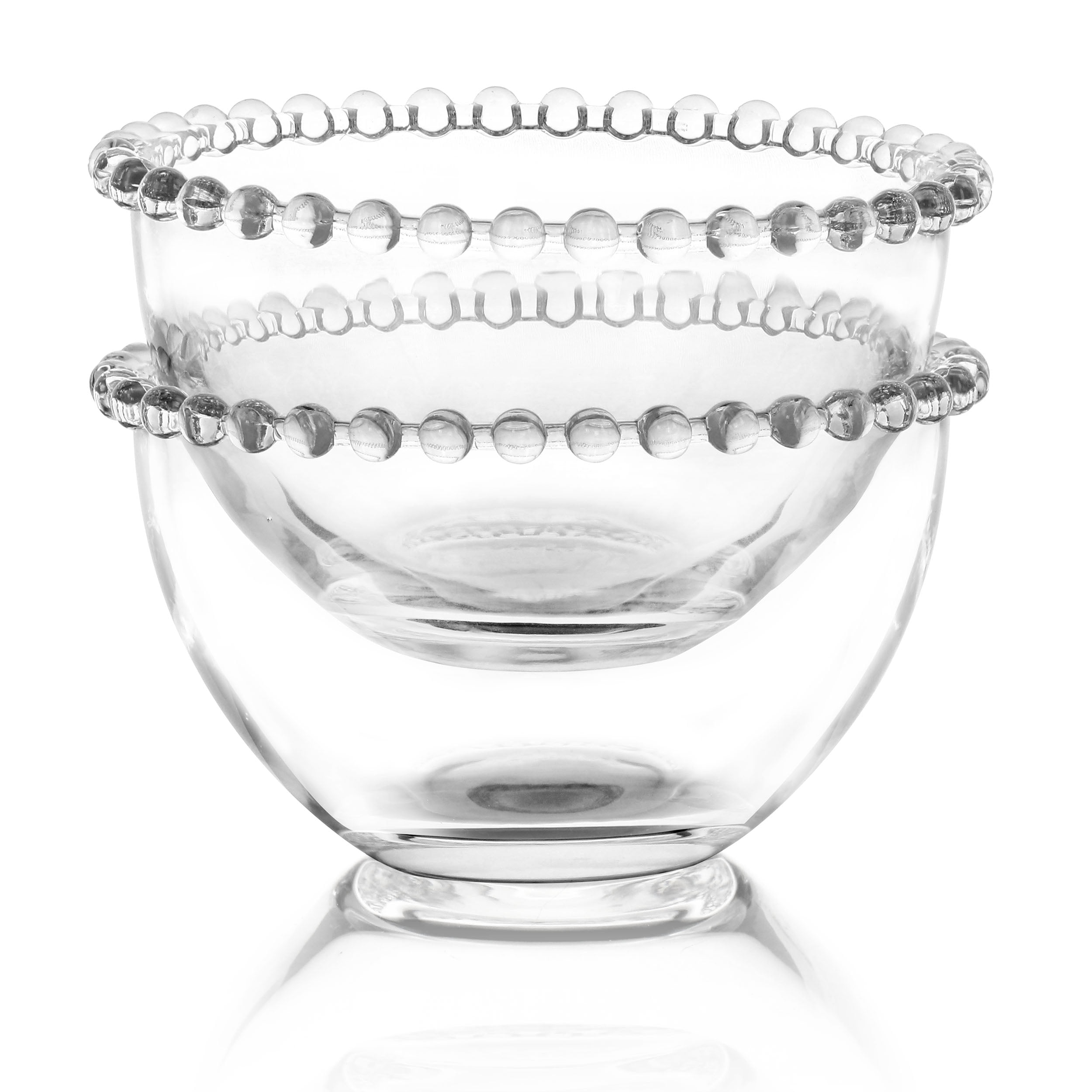 Gibson Home Sereno 3-Piece Glass Serving Platter and Bowl Set, Clear Tableware for Entertaining & Everyday Use