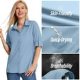 thumbnail image 5 of FEN AI Women's Long Sleeve Button Down Shirts Quick Dry Travel Sun Protection Fishing Hiking Shirt Outdoor Tops, 5 of 9