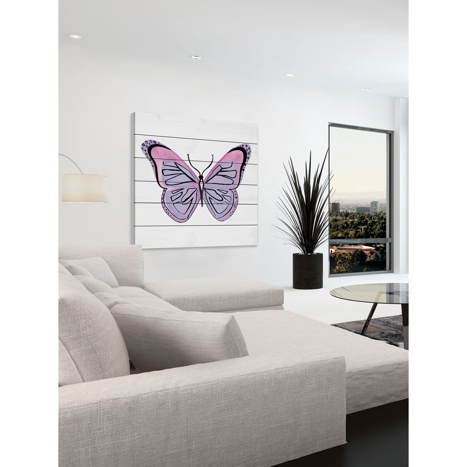 Marmont Hill Lavender Butterfly Painting Print