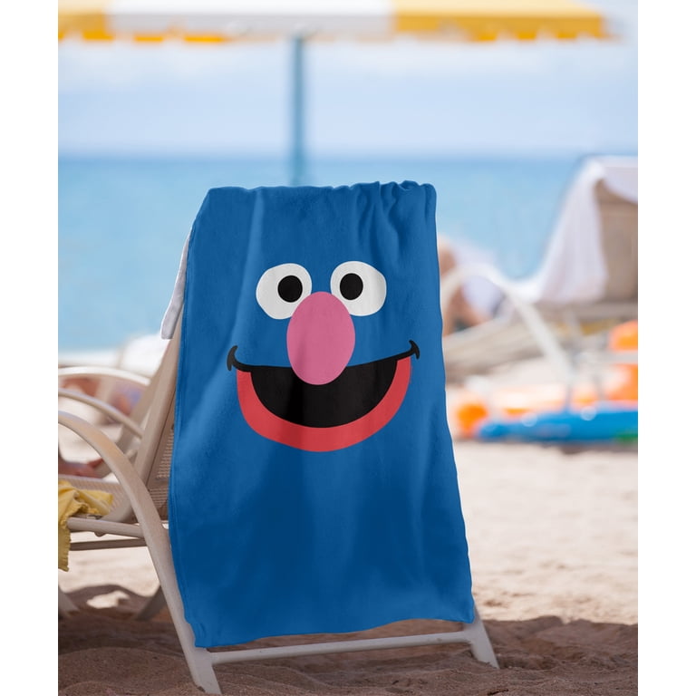 Sesame Street Retro Gang Officially Licensed Beach Towel – 30x60 Inches, Microfiber & Cotton, Vibrant Print