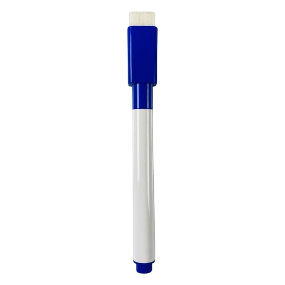White Board Markers with Built-In Eraser Cap, Dry Erase Point Tip Markers for Teachers And scholars, Washable Non-Toxic Ink for office And Office, Ergonomic Grip Design for Comfortable , 1 Marker Pen