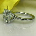 thumbnail image 2 of Lab-Created 3CT Asscher Cut Diamond Solitaire Ring 14K White Gold Plated Silver, 2 of 3