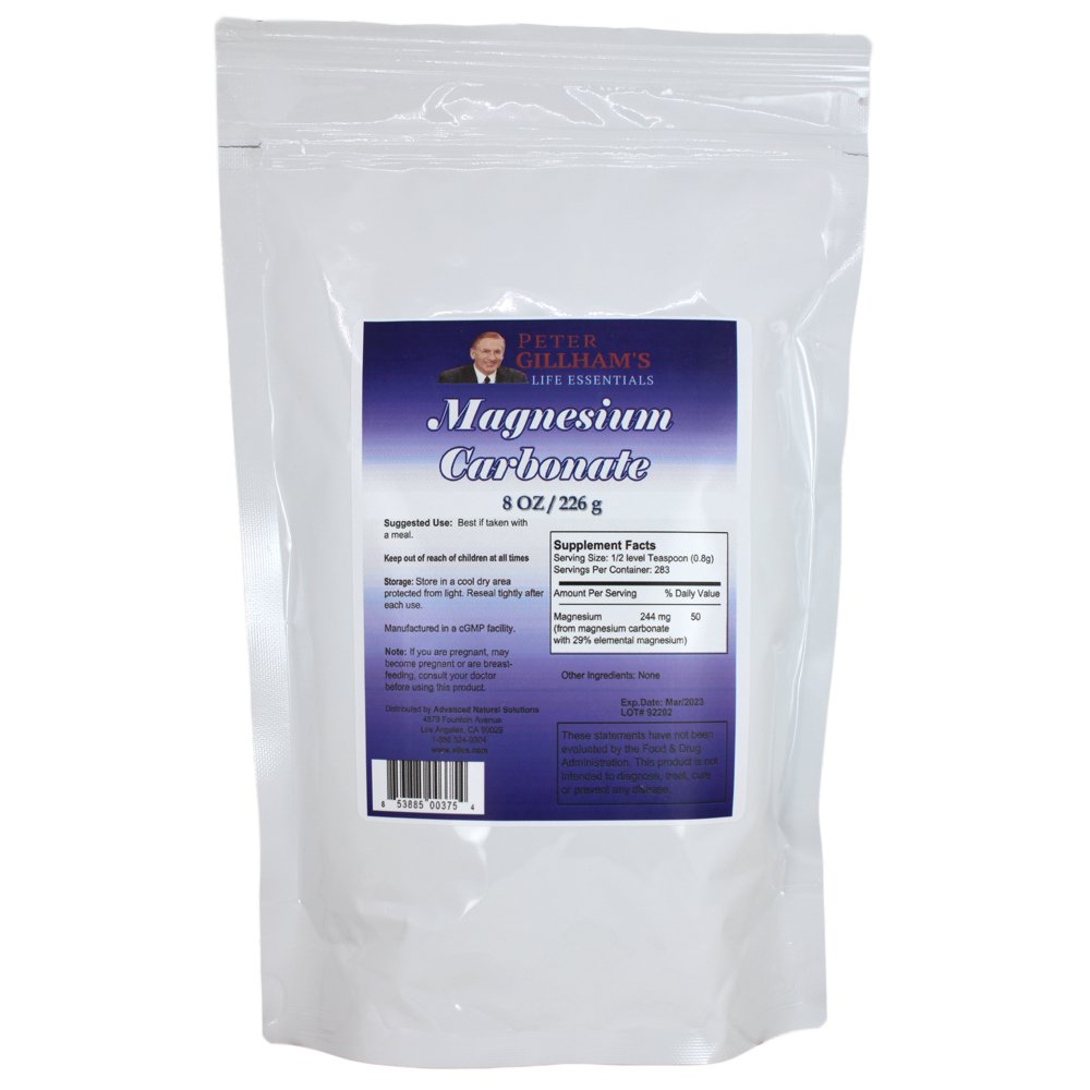 Magnesium Carbonate 8oz bag Peter Gillham's Life Essentials Walmart