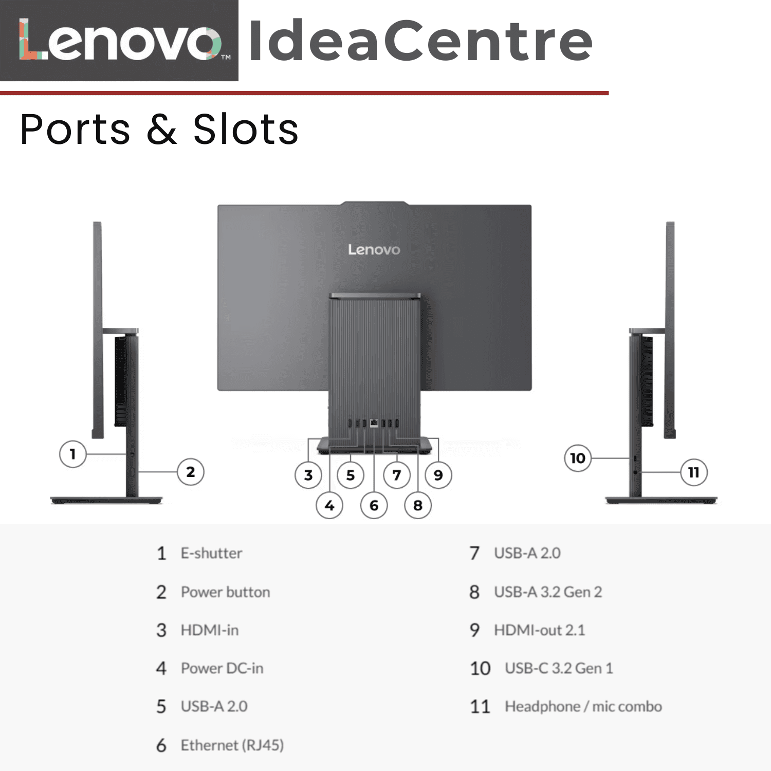 Lenovo IdeaCentre I Gen 9 All-in-One, 27" FHD 100Hz Touchscreen, Intel Core i7-13620H, 32GB RAM, 1TB SSD, Wireless KB & Mouse, HDMI, RJ-45, Wi-Fi 6, Win 11 Home