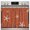 Brick, Rust, Cinnamon, variant on Vintage Chartreuse Starfish Oven Skirt for Farmhouse Kitchen Décor, Summer Coastal Beach Marine Oven Curtain Tie Top with 8 Ribbon Ties, Decorative Cabinet Dish Washer Stove Skirt Curtains 32"x24"