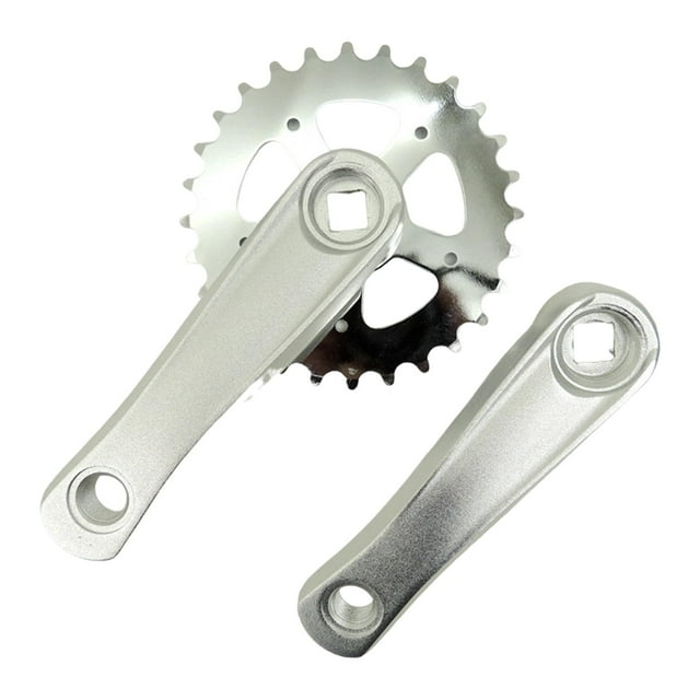 Baohd Kids Bicycle Crankset Riding Replacement Accessories Bike Set Crank Silver 28T Gray Children Gray Silver 28T