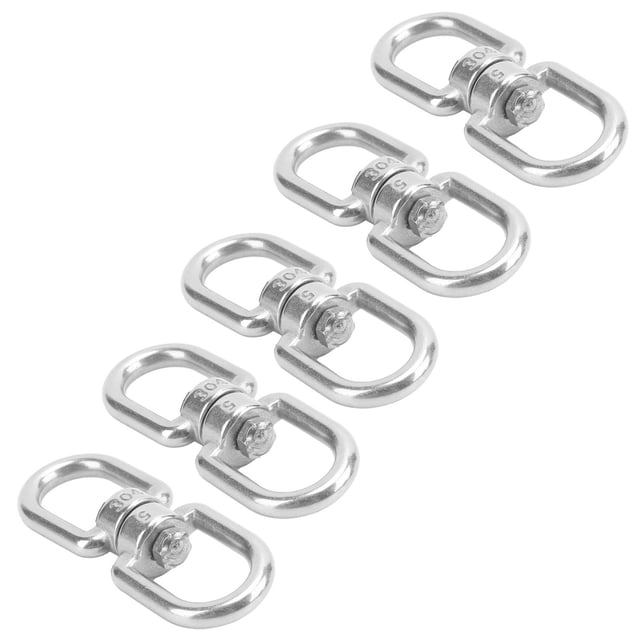 Steel Swivel Hooks, M5 Double Ended Swivel Hook For Connection Between Steel Wire Ropes And Chains For 130kg Load Bearing