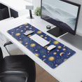 thumbnail image 2 of Long Mouse Pads for Desk,Blue Gold Sun Moon Star Zodiac Pattern Desk Mats on Top Of Desks, Desk Mouse Pad Extra Large with 3mm Non-Slip Base and Stitched Edge for Gaming,Office,Work,Home 31.5"x11.8", 2 of 6
