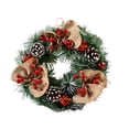 thumbnail image 2 of Qwtwty Christmas Wreath for Front Door, Farmhouse Front Door Hanging Garland for Indoor Outdoor Wall Window Winter Christmas Decorations, 2 of 6