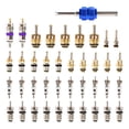 thumbnail image 1 of 40Pcs AC Valve Core Kit R12 R134a Car Air Conditioner Valve Core Accessories Portable Refrigeration Tire Valve Stem Core Assortment Kit with Remover Tool for Mechanics Most Cars, 1 of 8